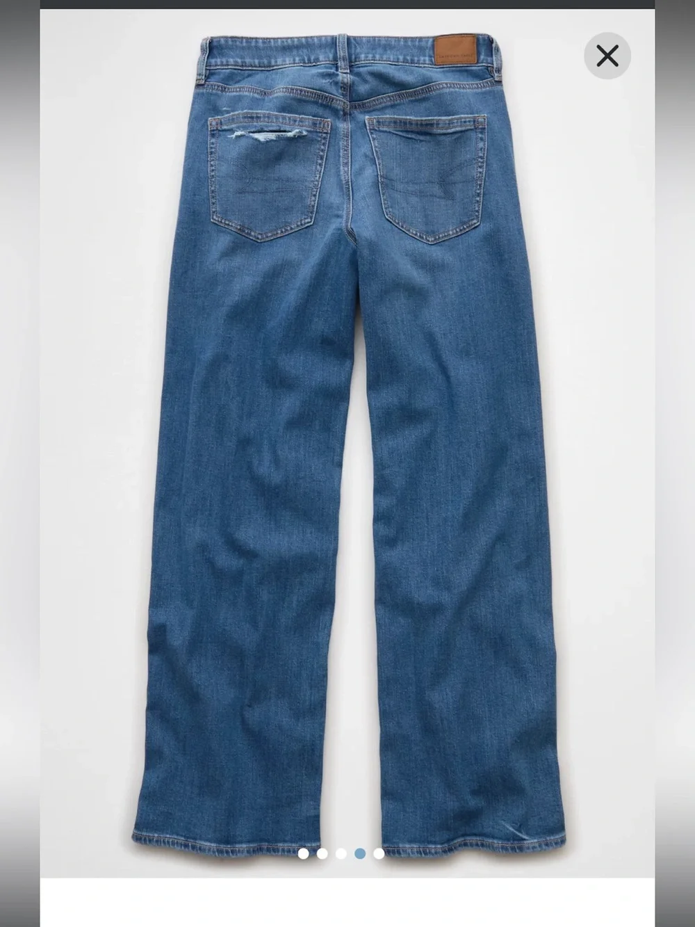 American Eagle Dreamy Drape Stretch Low Rise Baggy Wide Leg Jean - Picture 2 of 13